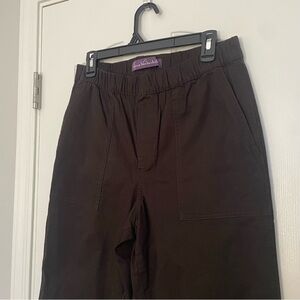 Vintage Gloria Vanderbilt Cotton Ankle Cargo Pants Dark Chocolate Brown